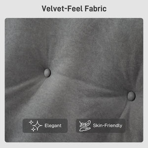 2 seater sofa with high resilience foam, thick padding, gray