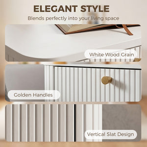 White 2-drawer nightstands, set of 2