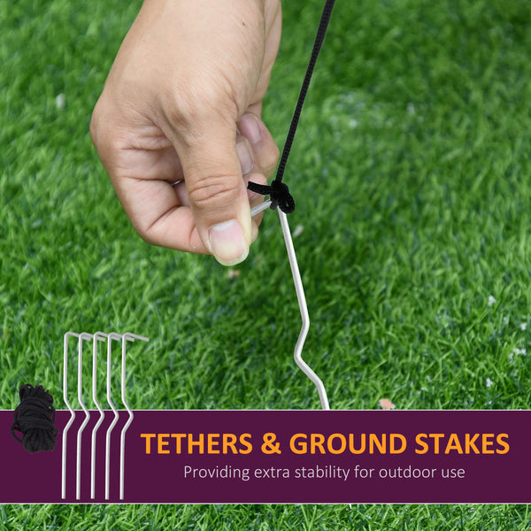 1.8m Tall White Halloween Inflatable Ghost with LED Lights