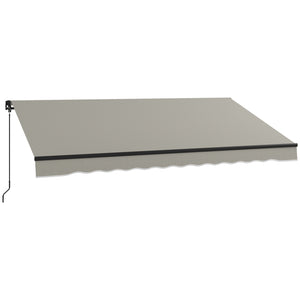 Retractable awning 11.8 x 9.8 UV resistant, light gray