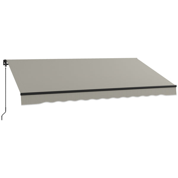 Retractable awning 11.8 x 9.8 UV resistant, light gray