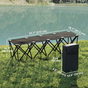 Portable 4-seater folding camping chair