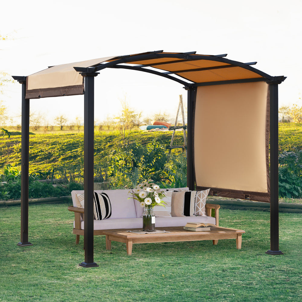 Retractable pergola 8 x 10, beige