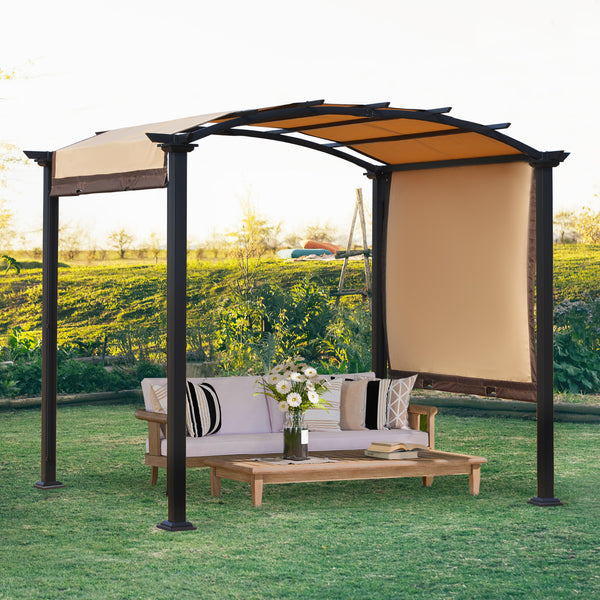 Retractable pergola 8 x 10, beige