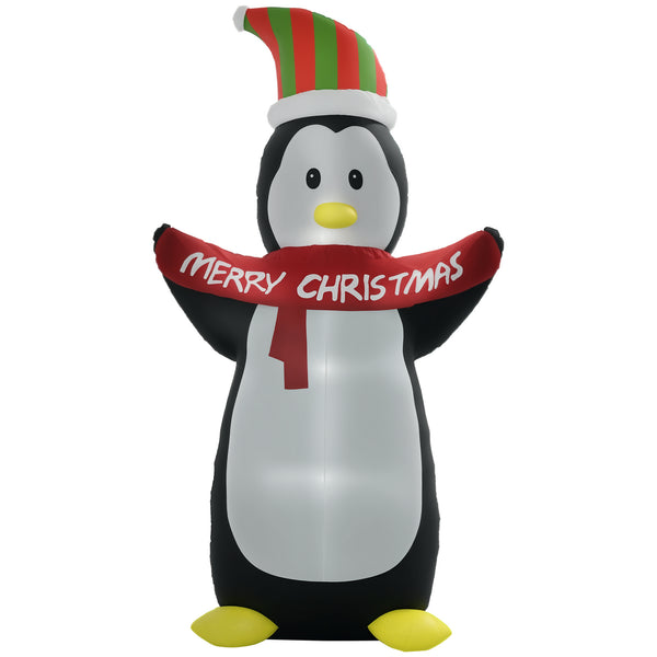 8ft Inflatable Christmas Penguin with LED Lights