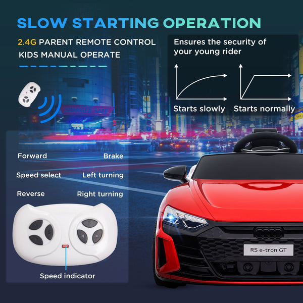 Audi RS with 12V remote control, red