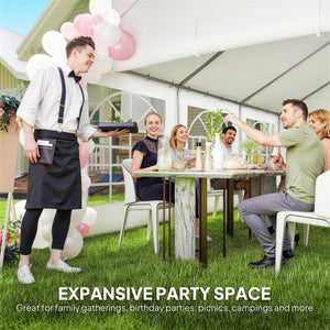 13 x 20 ft white party tent with windows