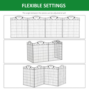 4-panel decorative garden fence