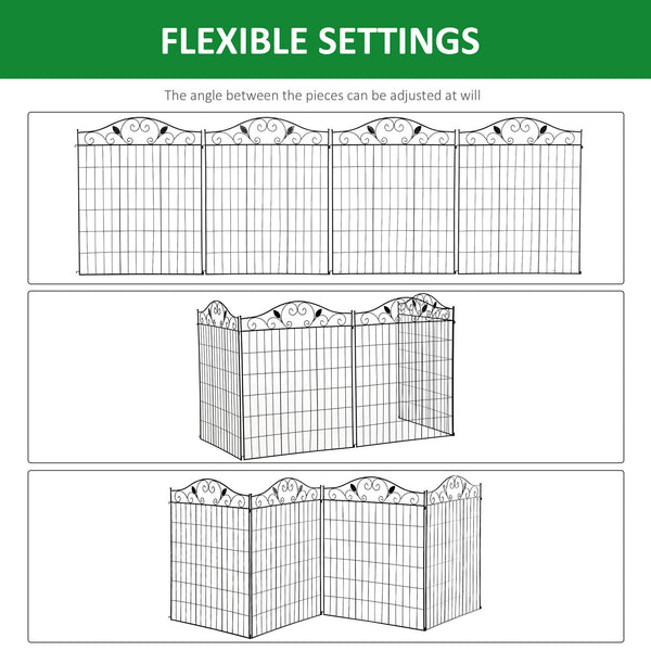 4-panel decorative garden fence