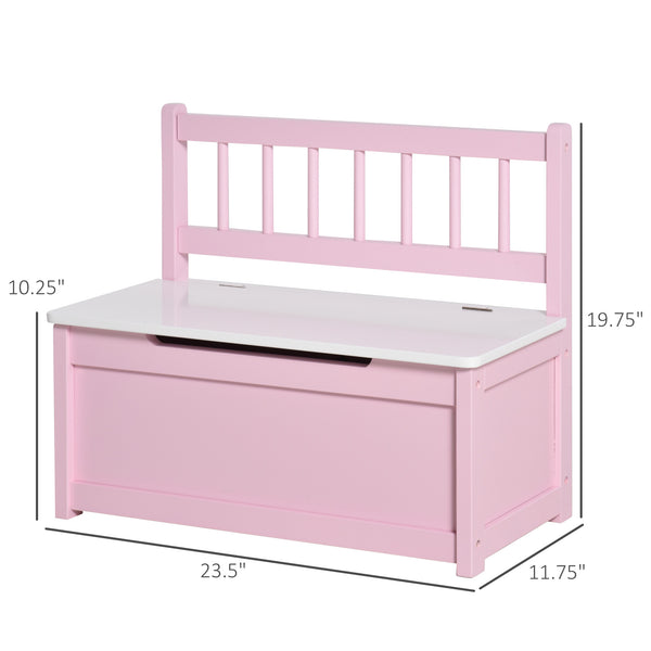 2 in 1 Children's Toy Storage Box, Pink
