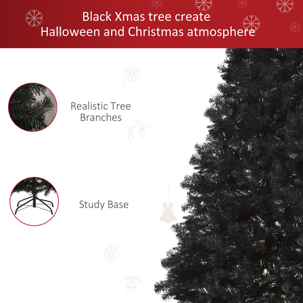 7ft Black Artificial Christmas Tree