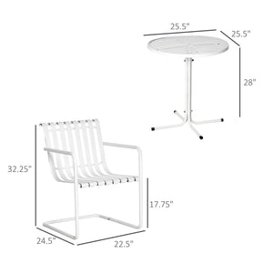 3-piece metal bistro set