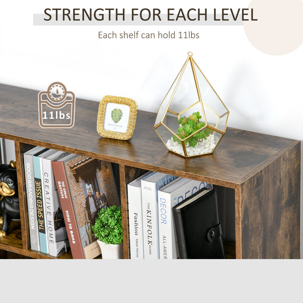 3-Tier Storage Shelf, Rustic Brown