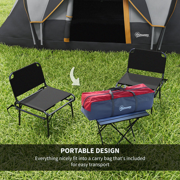 Family tent for 5-6 people with lighting hook, carrying bag, cream color