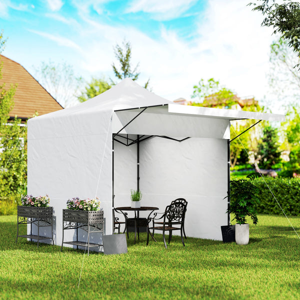 10 x 10 folding tent with awning and side walls