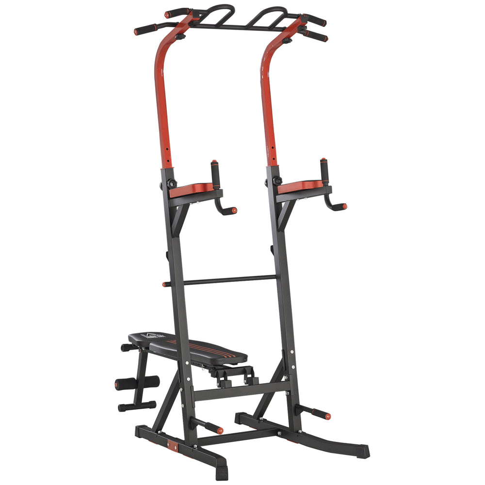 Pull-up station with ab bench