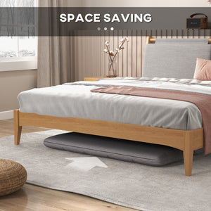 2-seater folding sofa bed with 9-position backrest and 2 cushions, grey