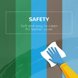 6-piece soft play area for climbing, crawling and sliding, blue/green