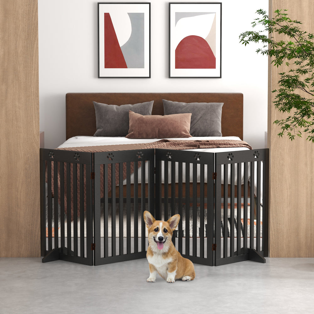 Extra-wide barrier with support feet, black