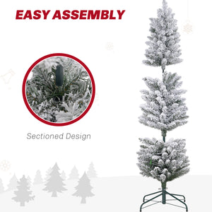 5ft Pre-Lit Frosted Green Artificial Christmas Tree with Warm White LED Light
