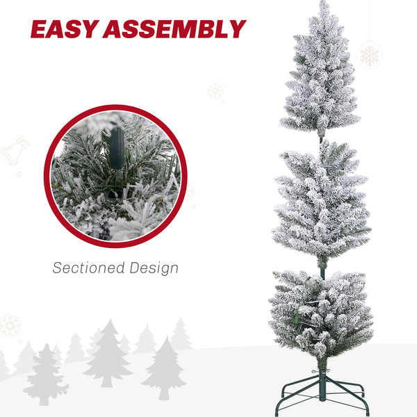 5ft Pre-Lit Frosted Green Artificial Christmas Tree with Warm White LED Light