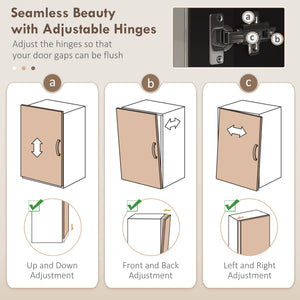 Sideboard with 3 cabinets, 2 open shelves and large worktop, black