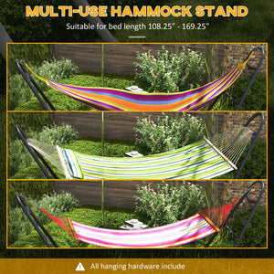 10ft Hammock Stand, Adjustable, Fits 9ft-14ft Hammocks, Heavy Duty, Black