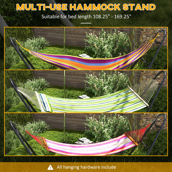 10ft Hammock Stand, Adjustable, Fits 9ft-14ft Hammocks, Heavy Duty, Black