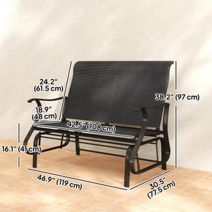 Double rocking chair, black