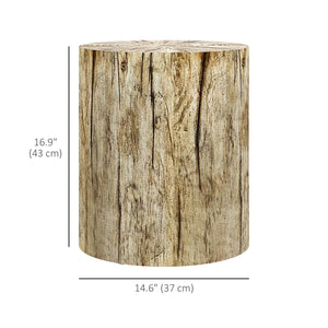 Tree stump side table
