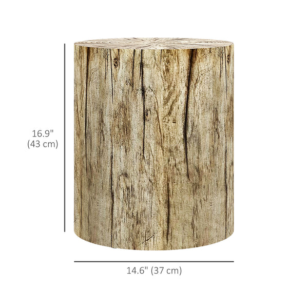 Tree stump side table
