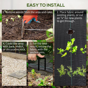 Weed control fabric 2m x 50m