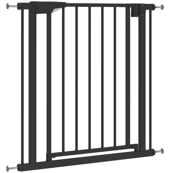 Self-closing safety gate, black