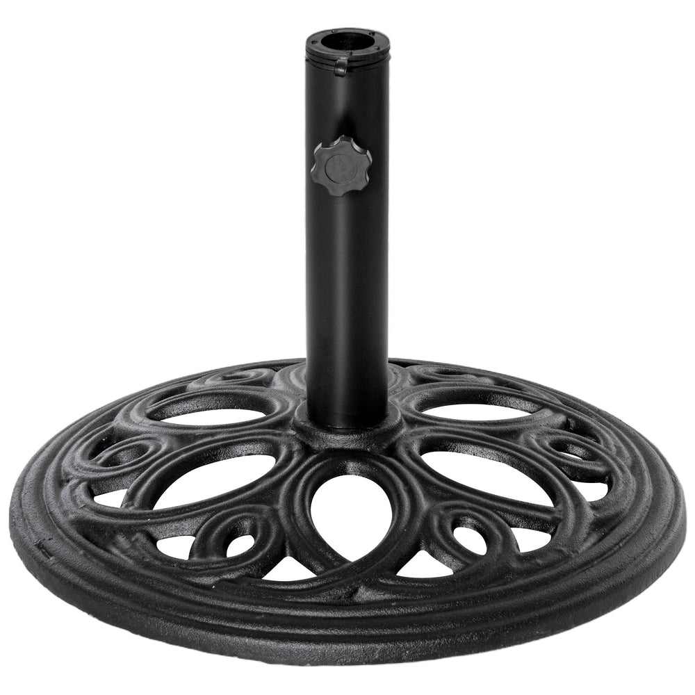 Patio Umbrella Stand, Fits 1.5" and 2" Diameter Poles, Black
