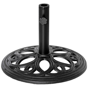 Patio Umbrella Stand, Fits 1.5" and 2" Diameter Poles, Black