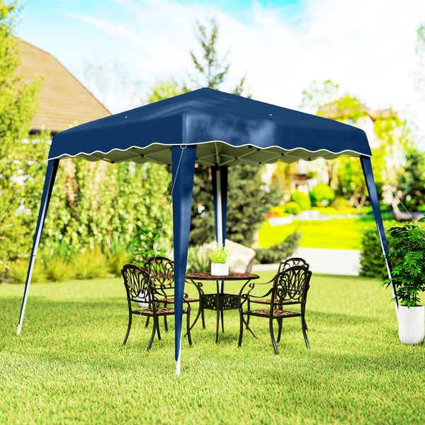 8 x 8 Folding Awning with Carry Bag, Blue