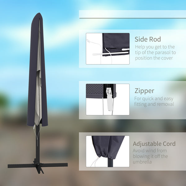 Parasol cover, dark grey