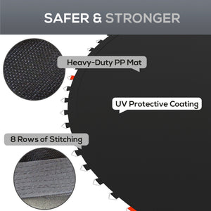 Replacement mat for 14-foot trampoline, black 