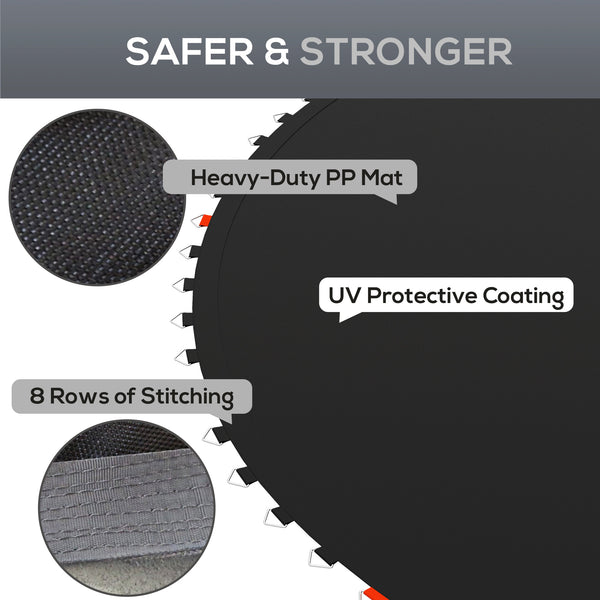 Replacement mat for 14-foot trampoline, black 