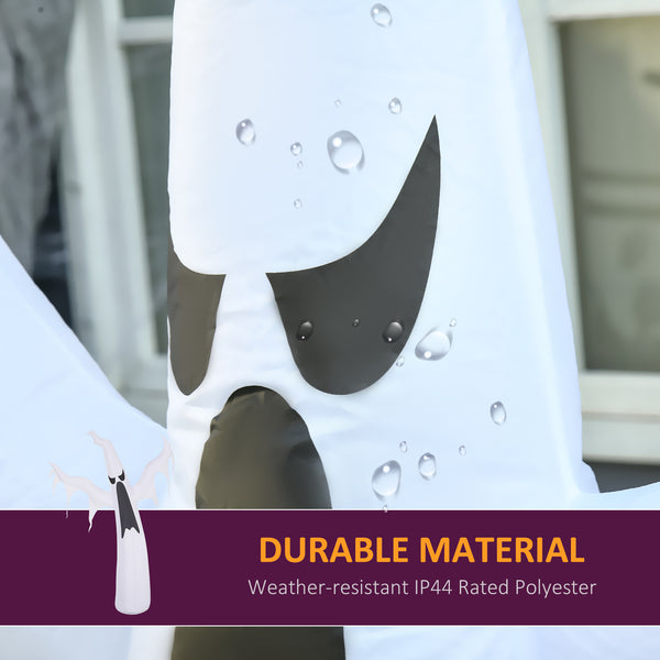 1.8m Tall White Halloween Inflatable Ghost with LED Lights