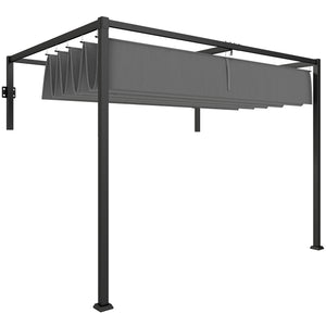 7 x 10 lean-to pergola with retractable roof