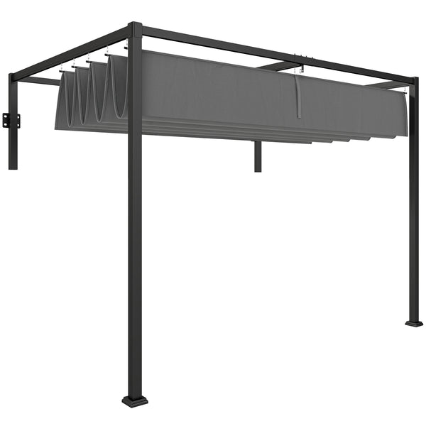 7 x 10 lean-to pergola with retractable roof