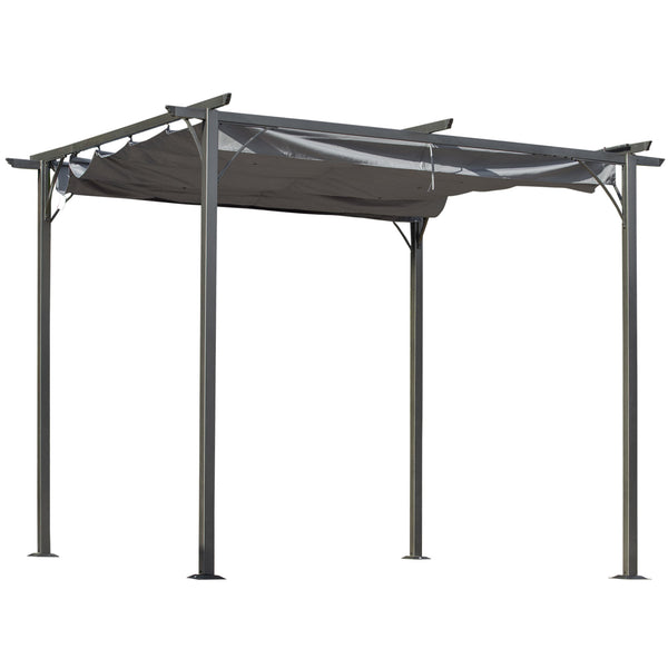 Retractable pergola 10 x 10, grey