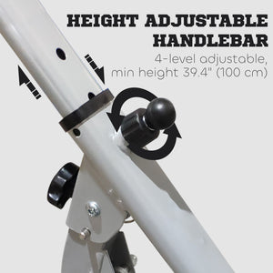 Adjustable height stepper with LCD display, black