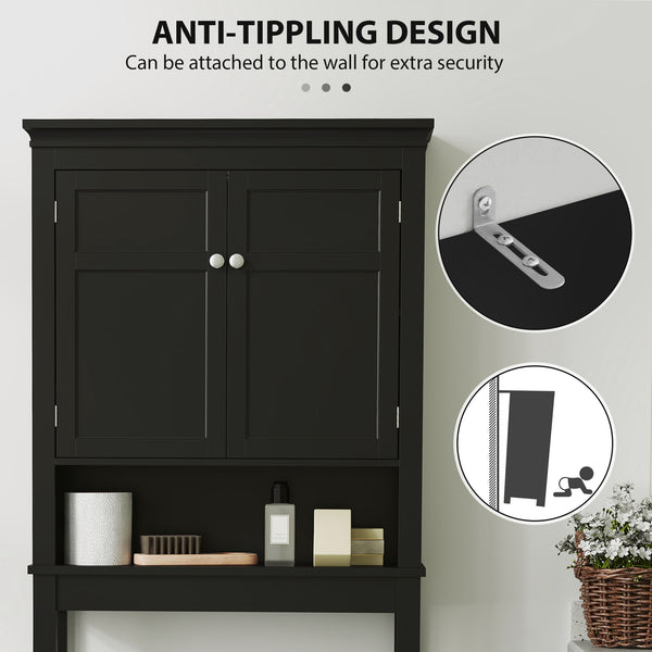 3-Tier Over-The-Toilet Storage Cabinet with Adjustable Shelf