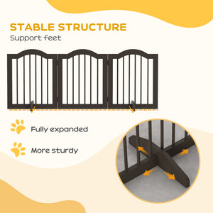 Freestanding pet gate, coffee color