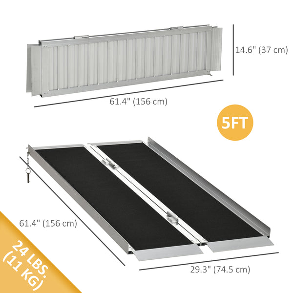 5ft Portable Aluminum Wheelchair Ramp