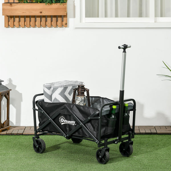 Folding garden cart with steel frame