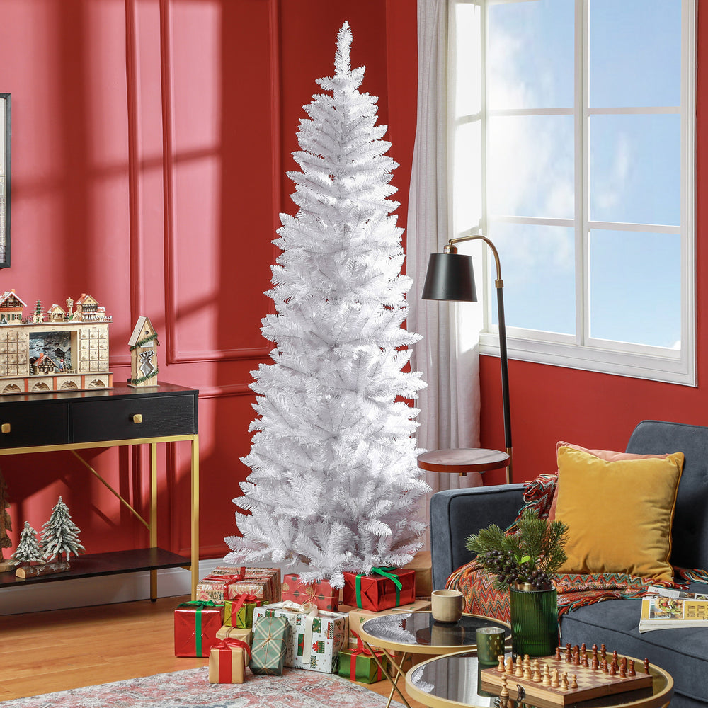 7ft Tall White Artificial Christmas Tree