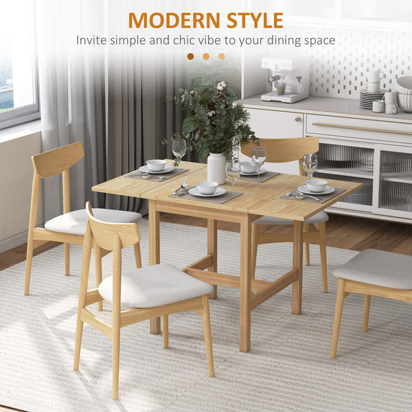 Country-style drop-leaf kitchen table for small spaces